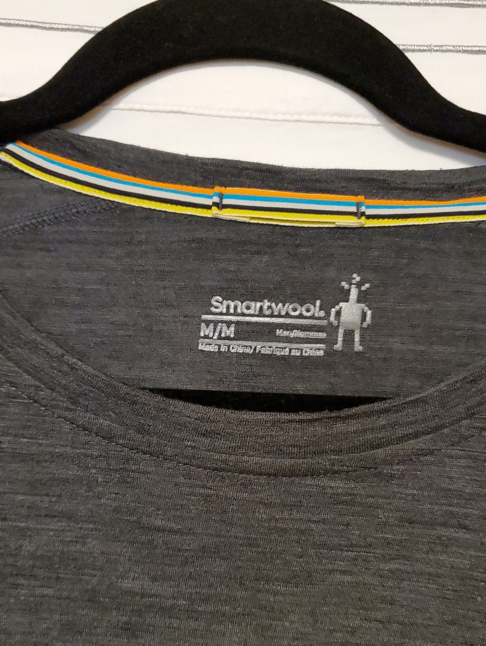 Smartwool Mens Dark Gray Merino Wool Base Layer Long Sleeve Lightweight Med - Picture 2 of 3